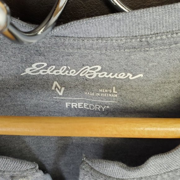 Eddie Bauer grey long sleeve shirt size L - Picture 3 of 3